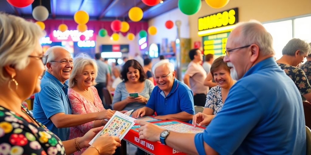 Mga tao na naglalaro ng Bingo Plus sa Puerto Galera.