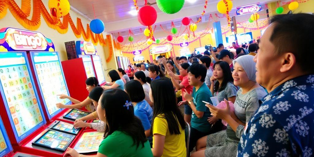 Masayang mga tao naglalaro ng Bingo Plus sa Liloan.