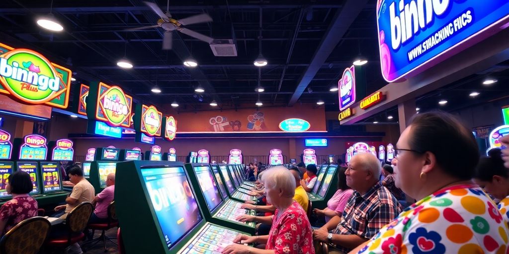 Masayang mga tao na naglalaro ng Bingo Plus.