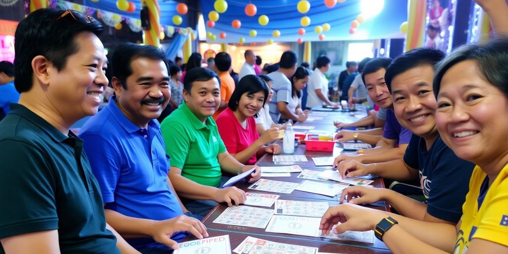 Masayang mga tao na naglalaro ng Bingo Plus.