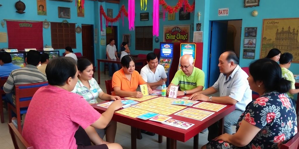 Isang masayang laro ng Bingo sa Loboc.