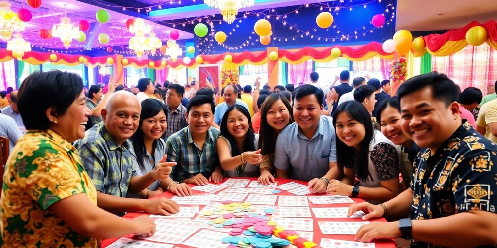 Larawan ng bingo game sa Daanbantayan na puno ng saya.